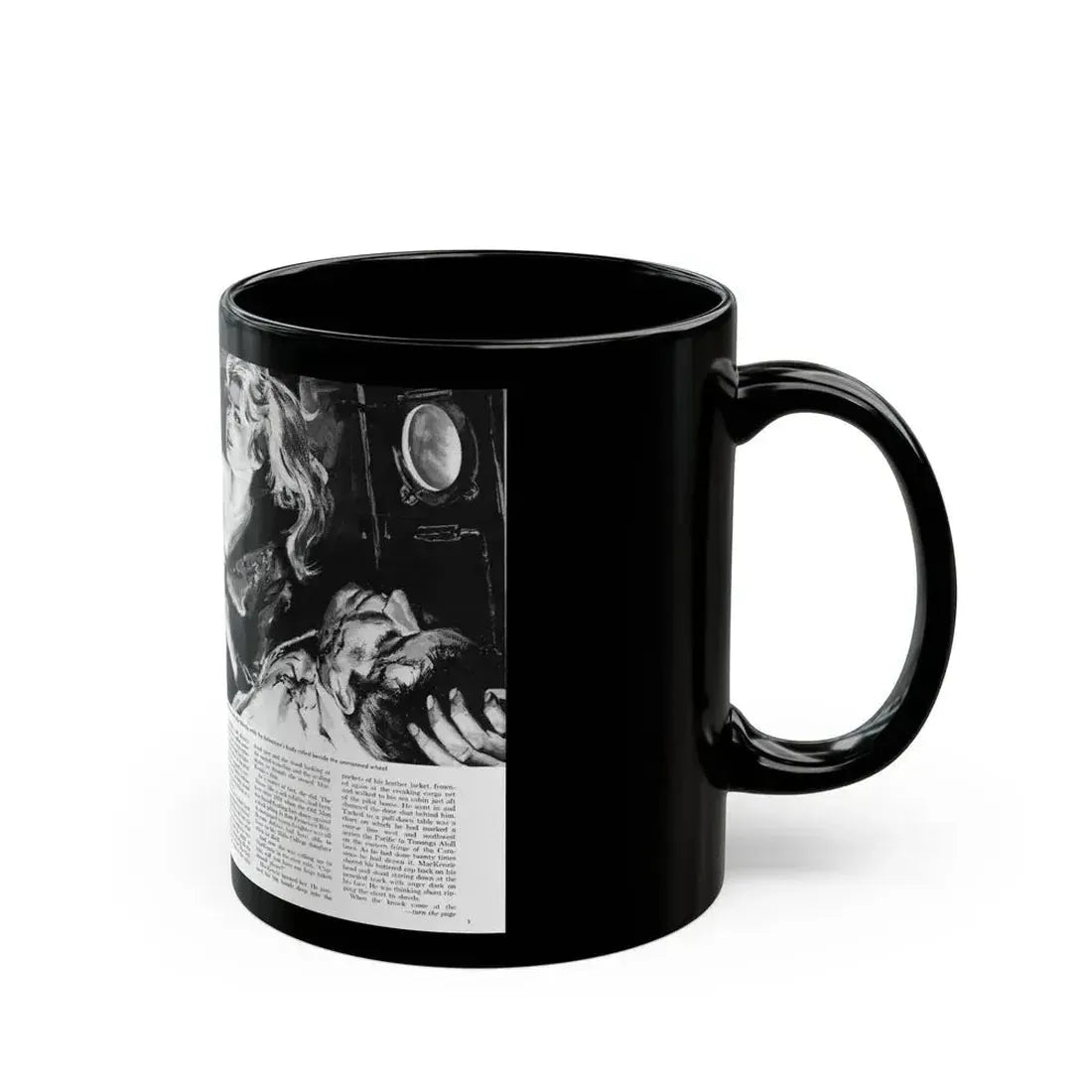 Deep Six for the Lady, Sir Knight magazine, No. 7 - 1959 - Black Coffee Mug - Go Mug Yourself