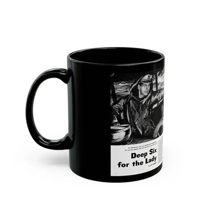 Deep Six for the Lady, Sir Knight magazine, No. 7 - 1959 - Black Coffee Mug - Go Mug Yourself