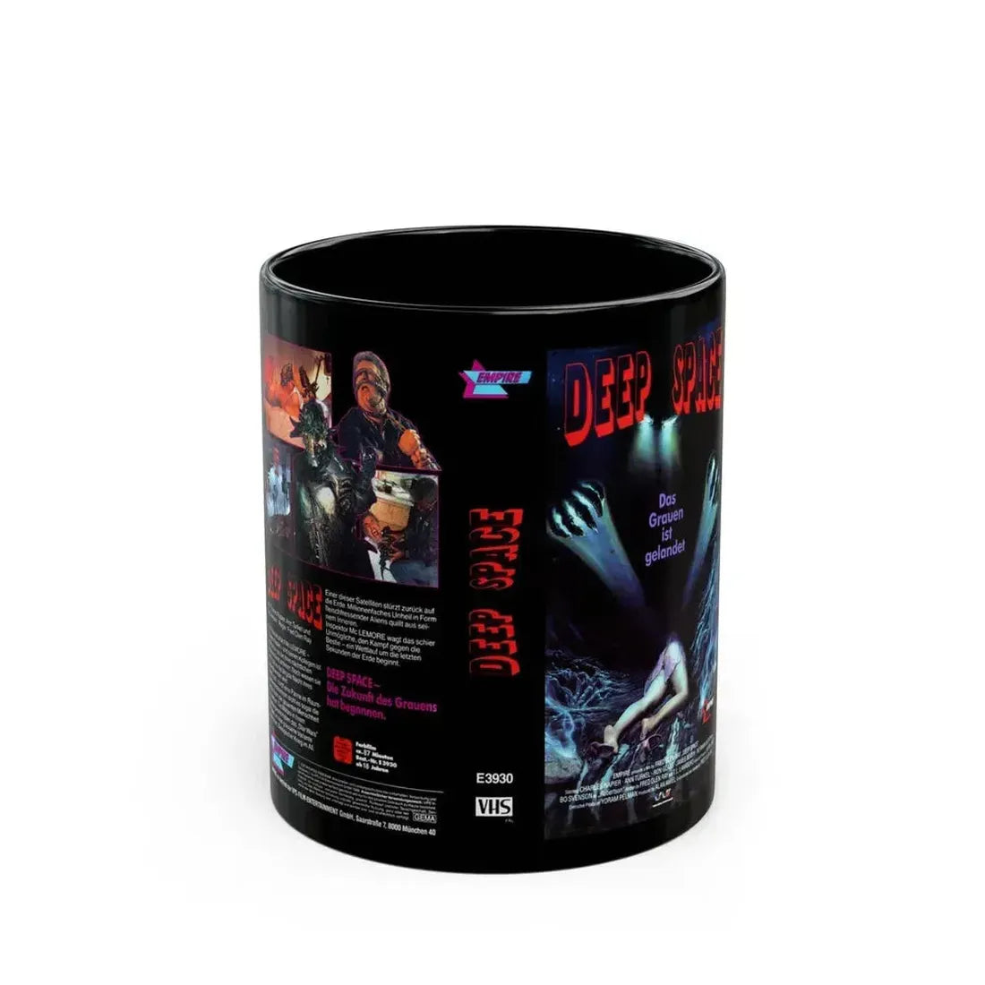 DEEP SPACE (VHS COVER) - Black Coffee Mug 11oz - Go Mug Yourself