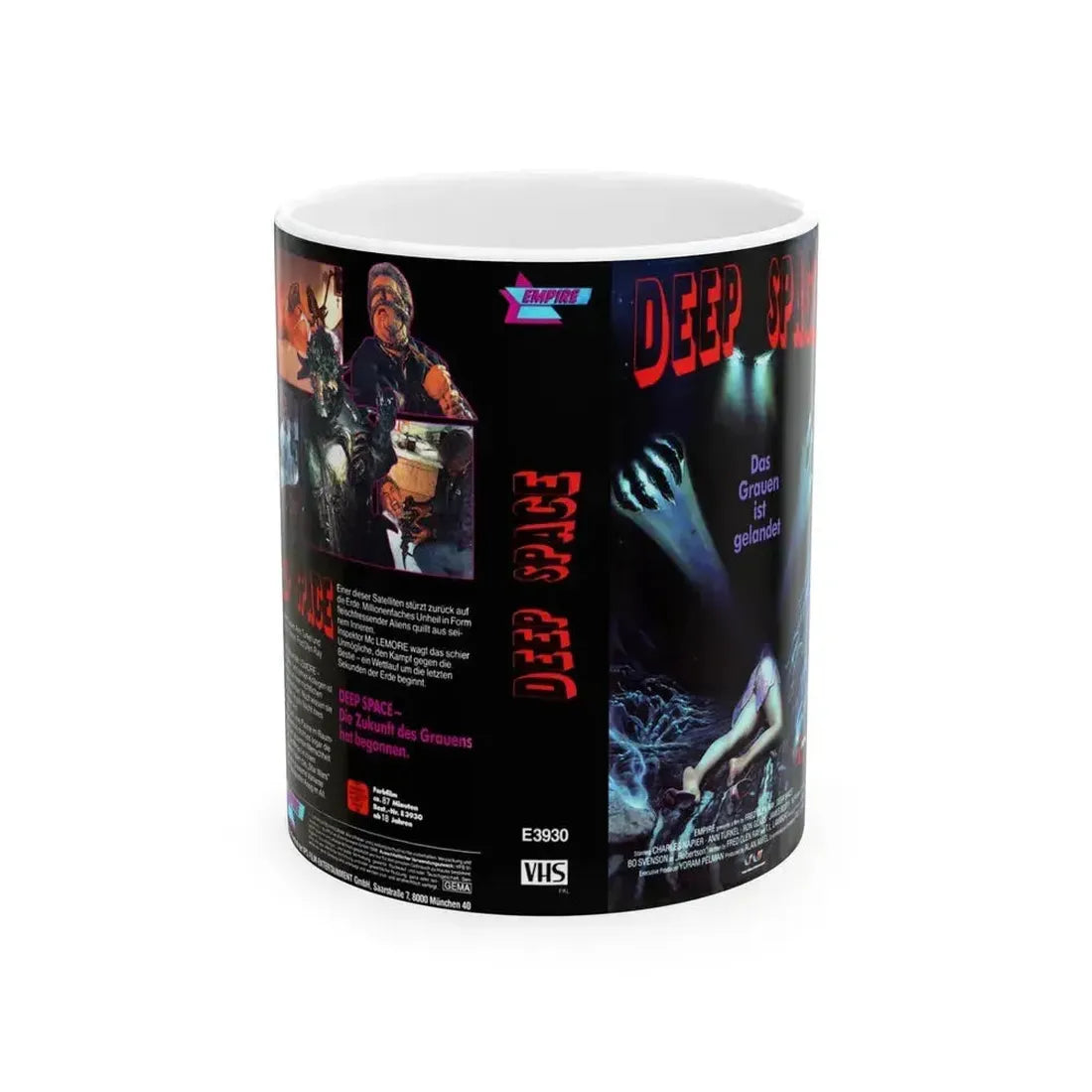 DEEP SPACE (VHS COVER) - White Coffee Mug 11oz - Go Mug Yourself