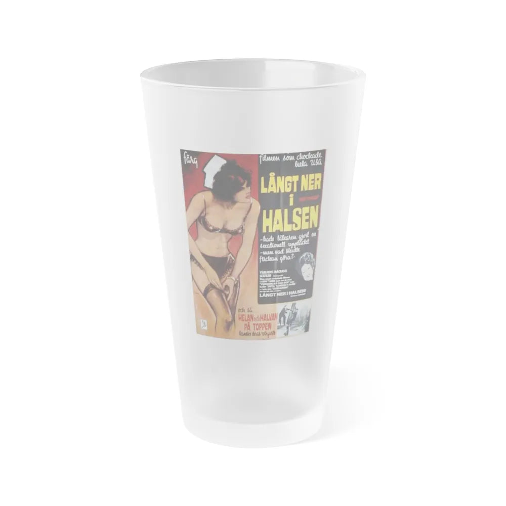 DEEP THROAT 1972 Movie Poster - Frosted Pint Glass 16oz-16oz-Frosted-Go Mug Yourself