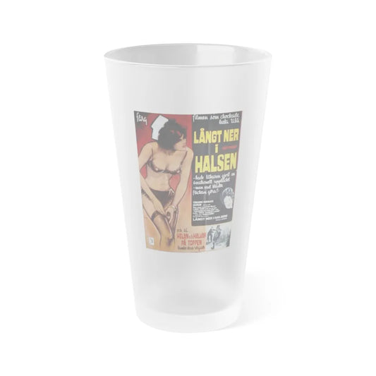 DEEP THROAT 1972 Movie Poster - Frosted Pint Glass 16oz-16oz-Frosted-Go Mug Yourself