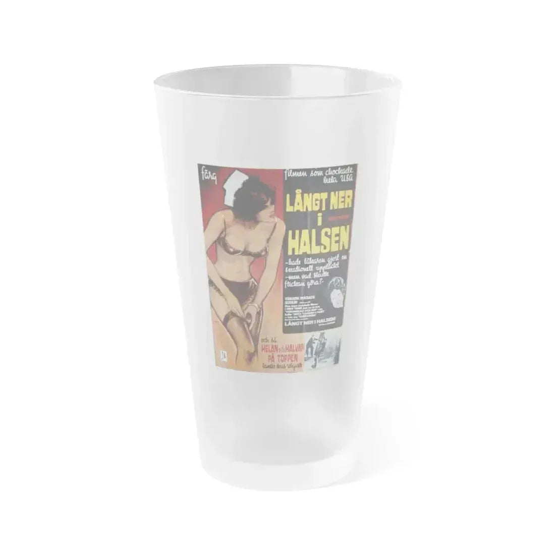 DEEP THROAT 1972 Movie Poster - Frosted Pint Glass 16oz 16oz Frosted - Go Mug Yourself