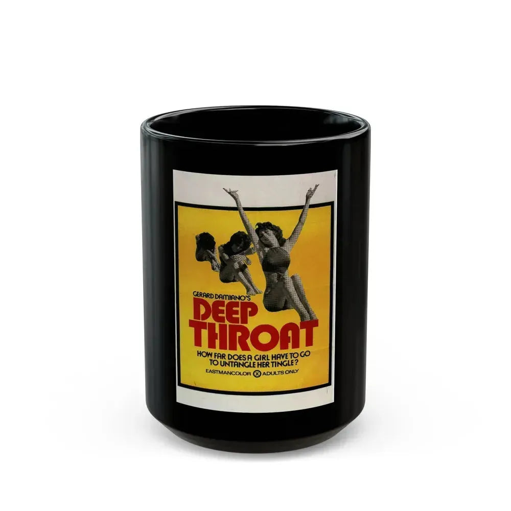 DEEP THROAT (2) 1972 Movie Poster - Black Coffee Mug 15oz - Go Mug Yourself