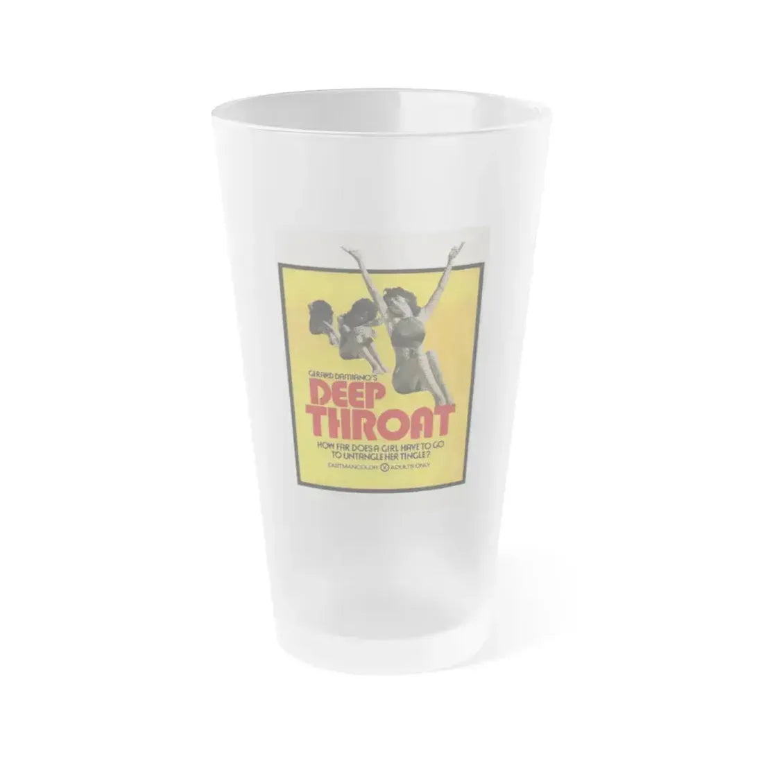DEEP THROAT (2) 1972 Movie Poster - Frosted Pint Glass 16oz 16oz Frosted - Go Mug Yourself