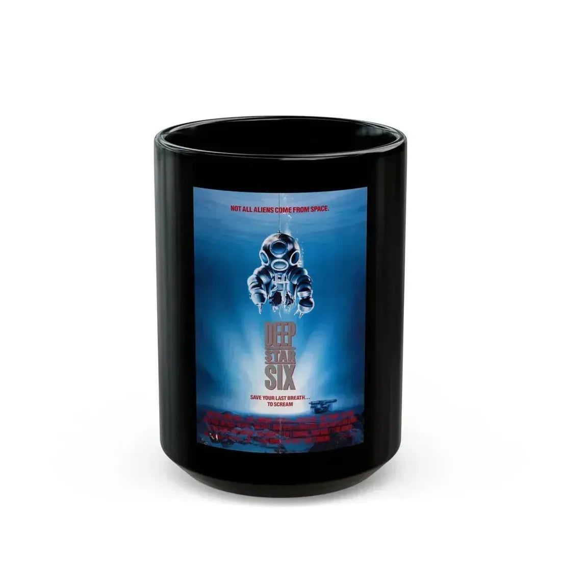 DEEPSTAR SIX 1989 Movie Poster - Black Coffee Mug 15oz - Go Mug Yourself