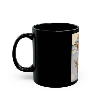 Deer in Snow, The Saturday Evening Post cover, February 7, 1931 - Black Coffee Mug - Go Mug Yourself