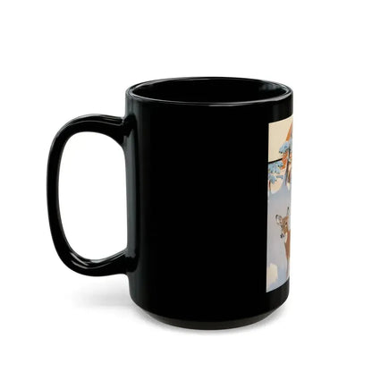 Deer in Snow, The Saturday Evening Post cover, February 7, 1931 - Black Coffee Mug - Go Mug Yourself