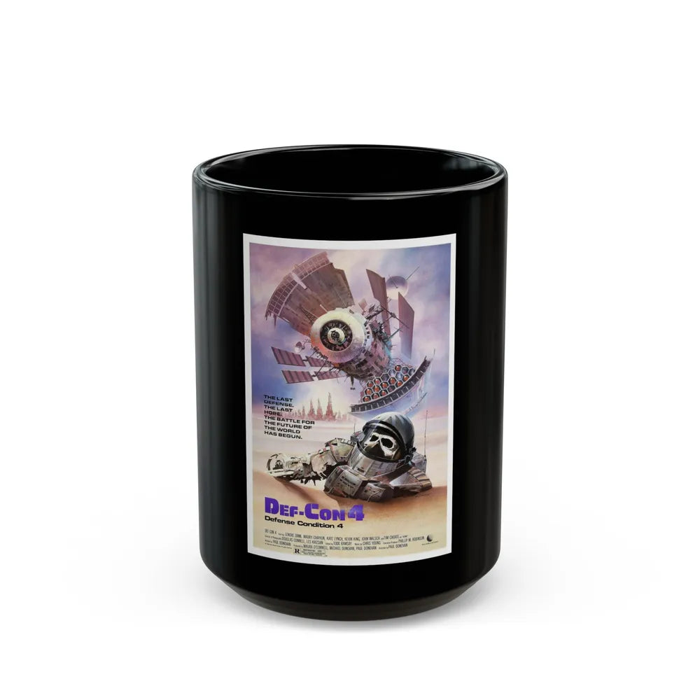 DEF CON 4 1985 Movie Poster - Black Coffee Mug-15oz-Go Mug Yourself