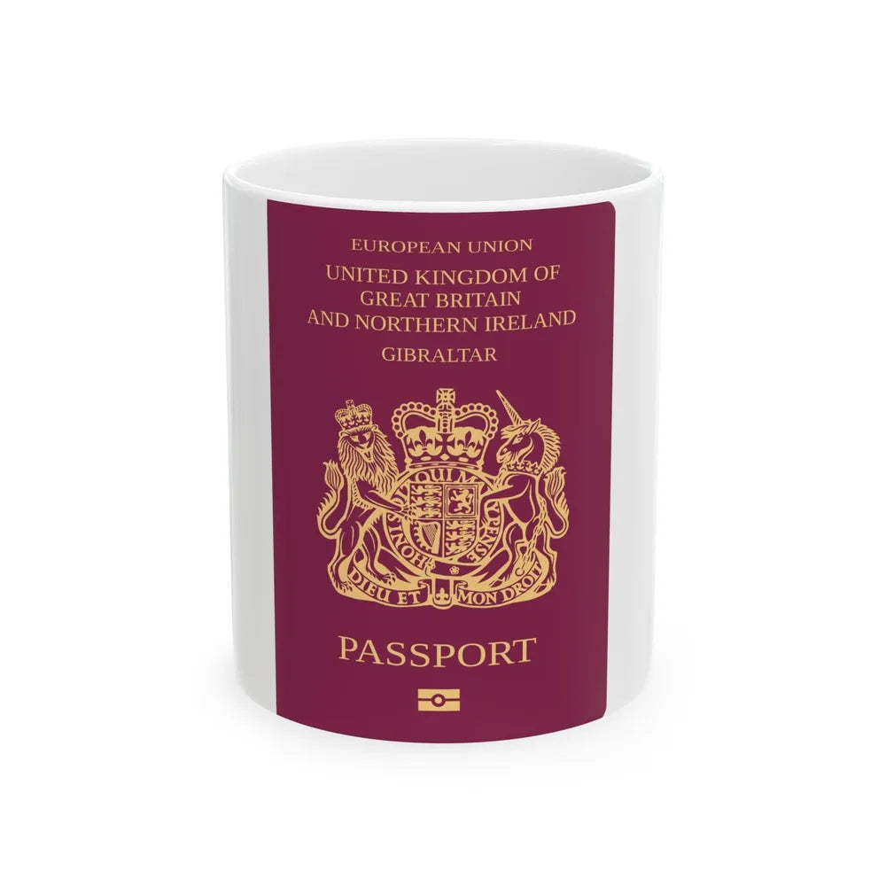 Gibraltar Passport - White Coffee Mug-11oz-Go Mug Yourself