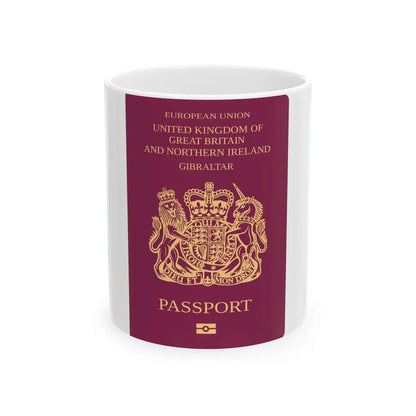 Gibraltar Passport - White Coffee Mug-11oz-Go Mug Yourself