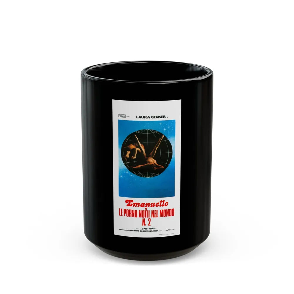 EMANUELLE AND THE EROTIC NIGHTS 1978 Movie Poster - Black Coffee Mug-15oz-Go Mug Yourself