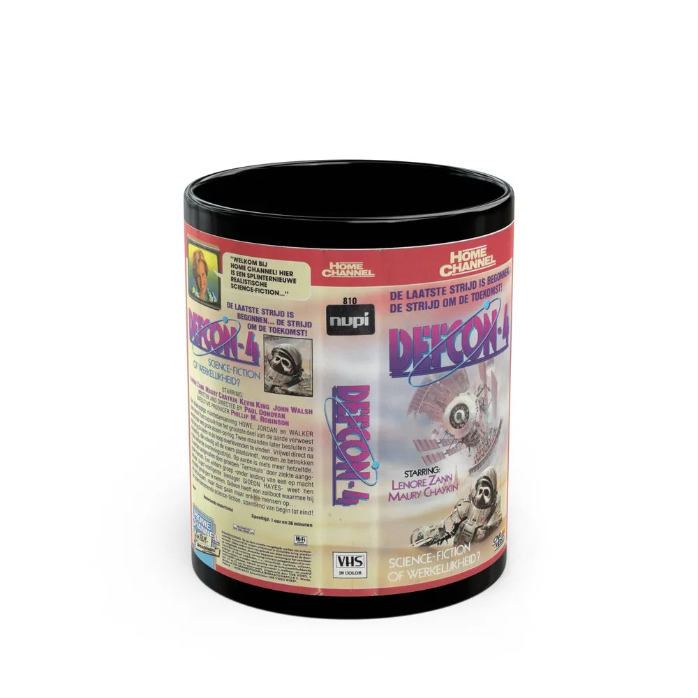 DEFCON 4 (VHS COVER) - Black Coffee Mug-11oz-Go Mug Yourself