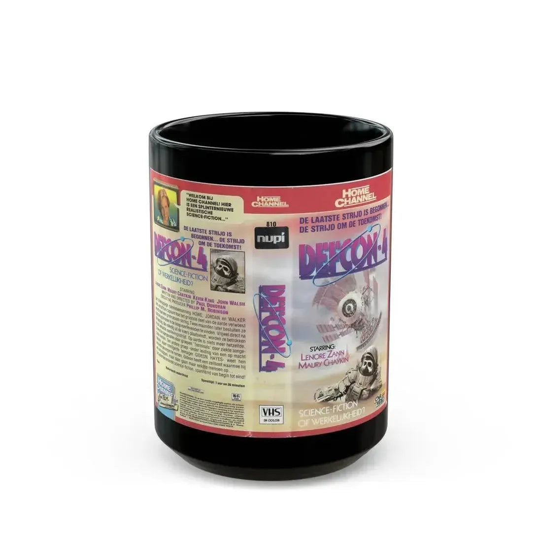 DEFCON 4 (VHS COVER) - Black Coffee Mug 15oz - Go Mug Yourself