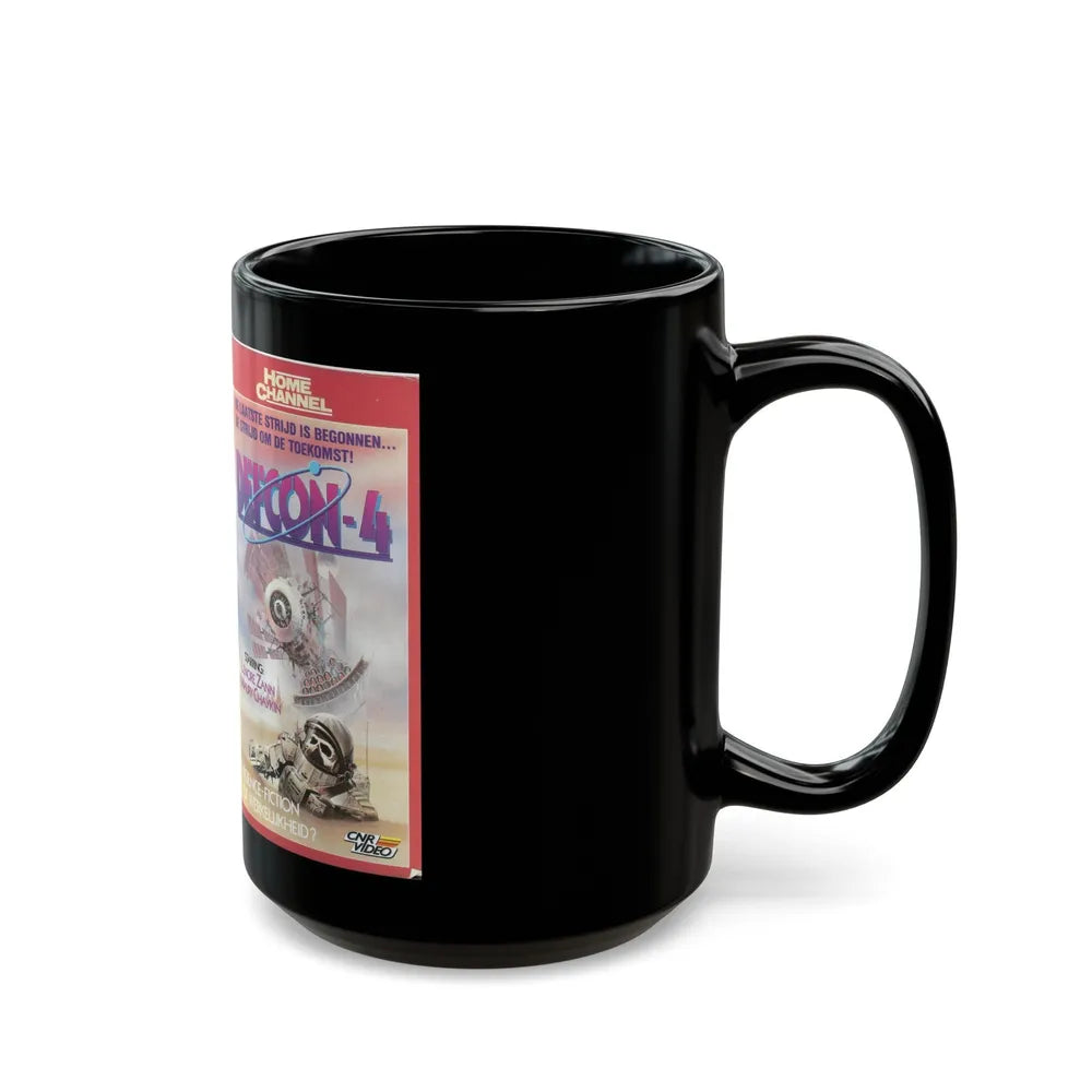 DEFCON 4 (VHS COVER) - Black Coffee Mug-Go Mug Yourself