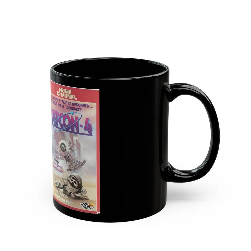 DEFCON 4 (VHS COVER) - Black Coffee Mug-Go Mug Yourself