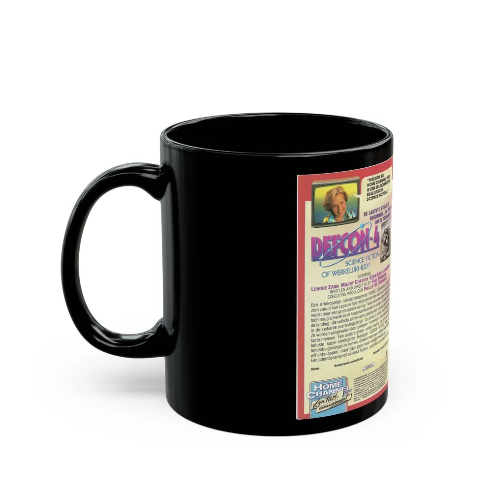 DEFCON 4 (VHS COVER) - Black Coffee Mug-Go Mug Yourself