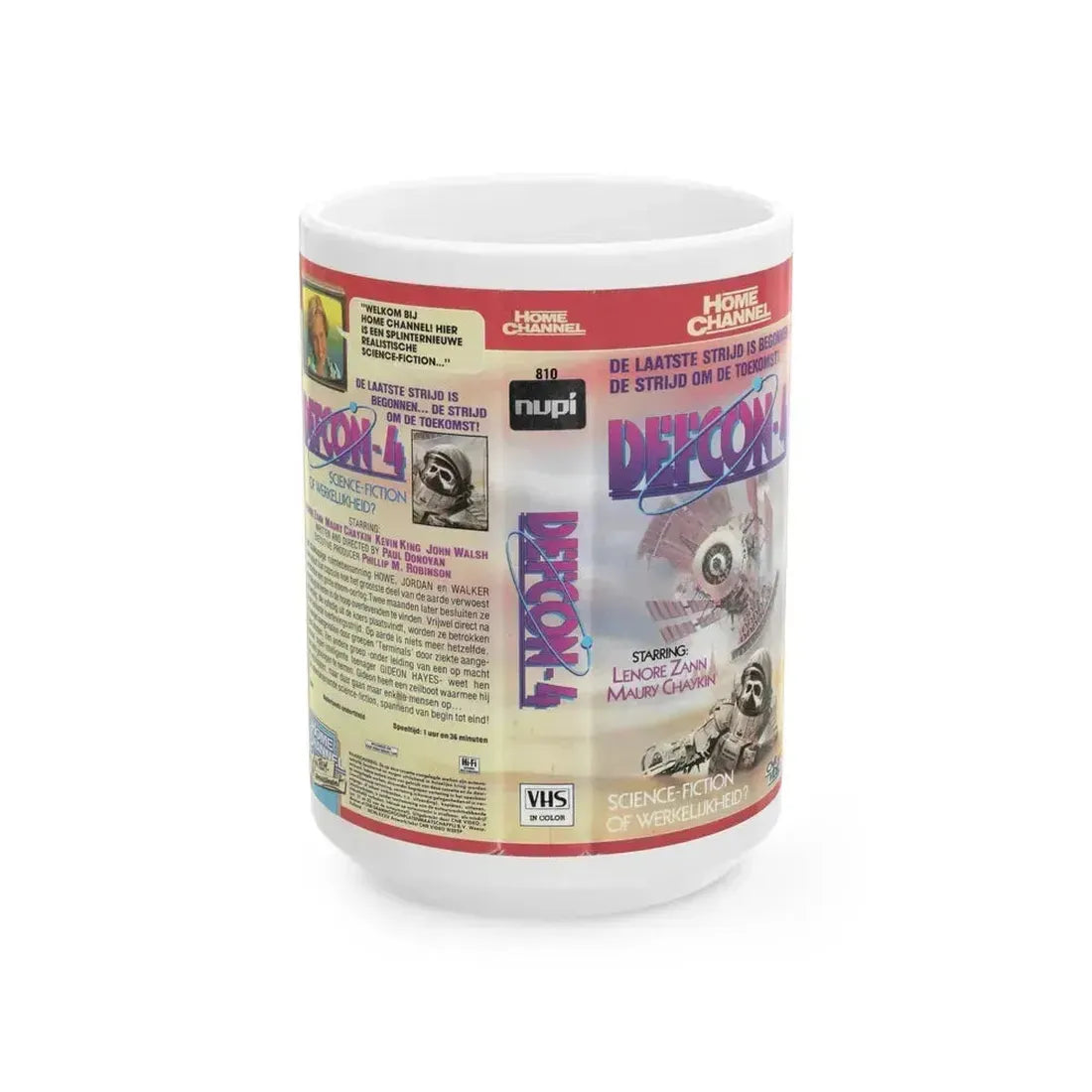 DEFCON 4 (VHS COVER) - White Coffee Mug 15oz - Go Mug Yourself