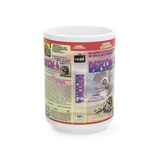 DEFCON 4 (VHS COVER) - White Coffee Mug 15oz - Go Mug Yourself
