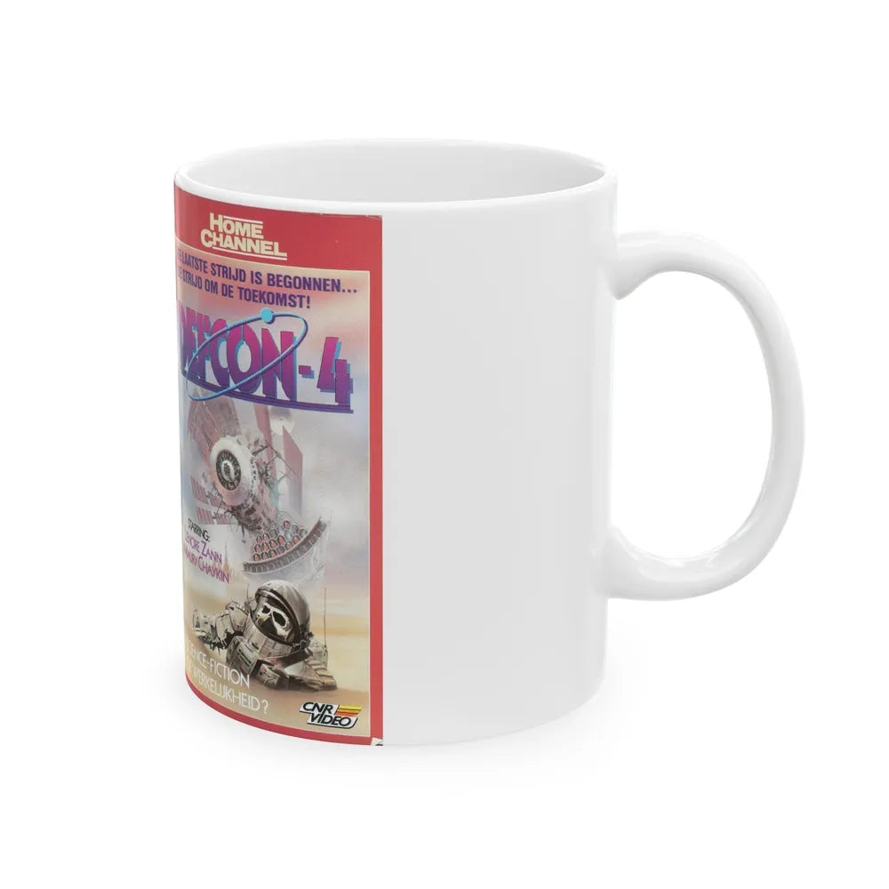 DEFCON 4 (VHS COVER) - White Coffee Mug-Go Mug Yourself