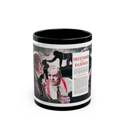 Defender of the Damned, True Magazine, August 1952 - Black Coffee Mug 11oz - Go Mug Yourself
