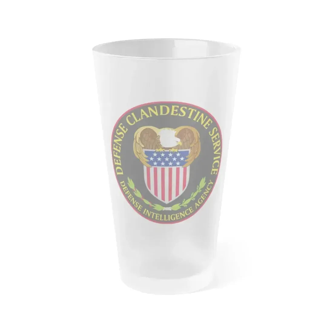 Defense Clandestine Service - Frosted Pint Glass 16oz 16oz Frosted - Go Mug Yourself