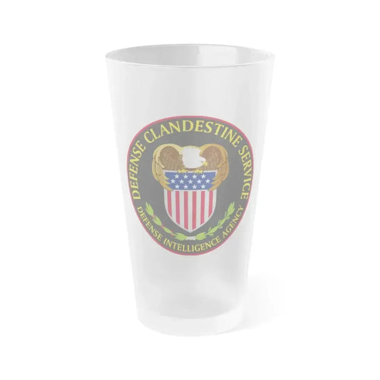 Defense Clandestine Service - Frosted Pint Glass 16oz 16oz Frosted - Go Mug Yourself