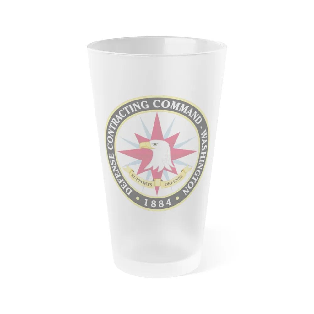 Defense Contracting Command Washington (U.S. Army) Frosted Pint Glass 16oz-Go Mug Yourself