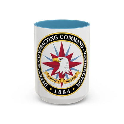 Defense Contracting Command Washington (U.S. Army) Accent Coffee Mug 15oz Light Blue - Go Mug Yourself