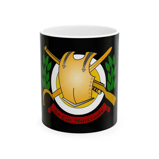 Defense Forces Cavalry Corps Flag Ireland (Ireland) White Coffee Mug 11oz - Go Mug Yourself