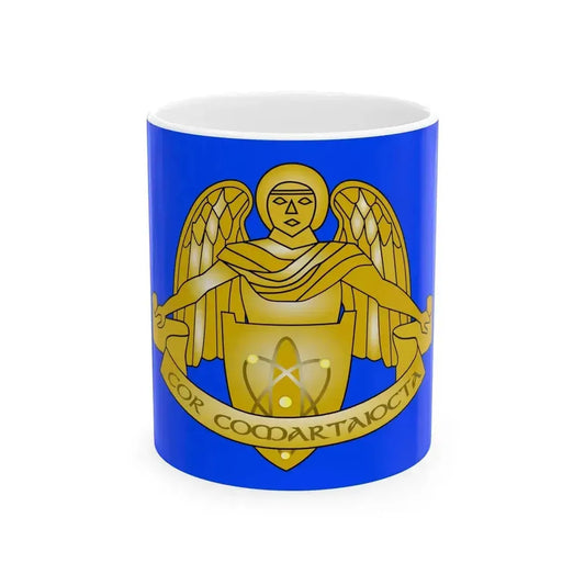Defense Forces Communications and Information Services Corps Flag Ireland (Ireland) White Coffee Mug 11oz - Go Mug Yourself