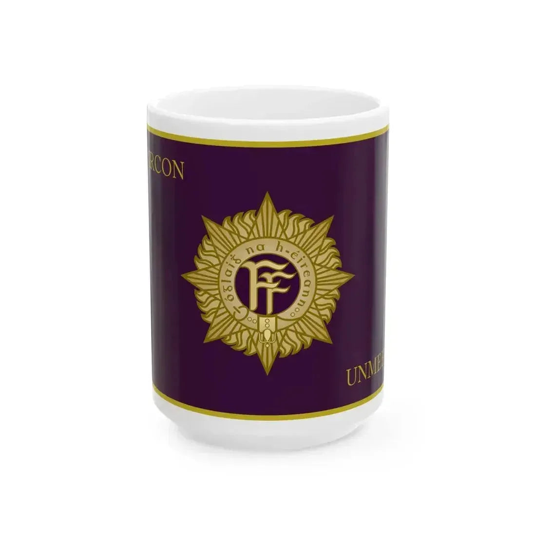 Defense Forces Ireland Flag UNMEE (Ireland) White Coffee Mug 15oz - Go Mug Yourself
