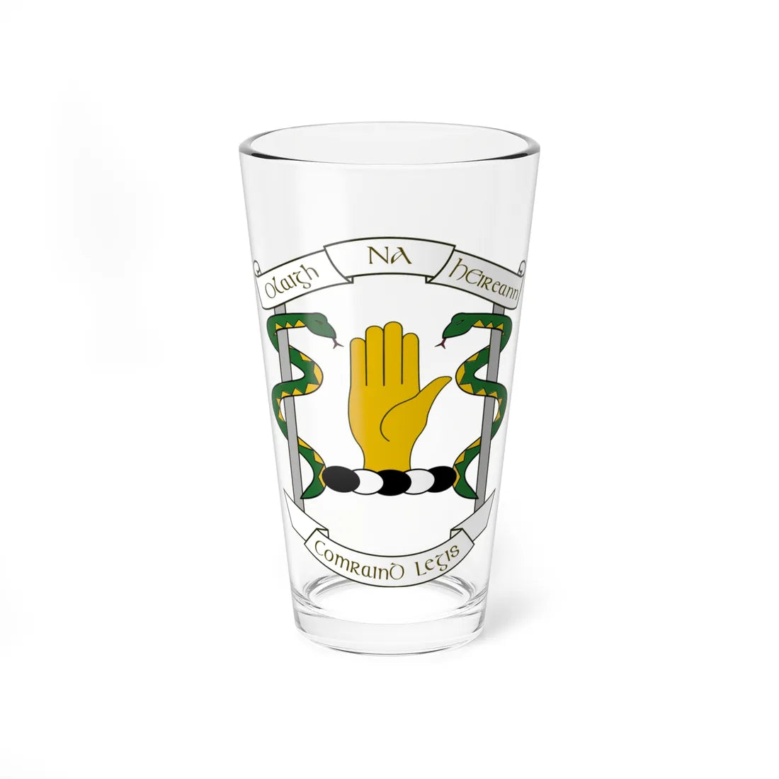 Defense Forces Medical Corps Emblem Ireland (Ireland) (Coat of Arms) Pint Glass 16oz 16oz - Go Mug Yourself