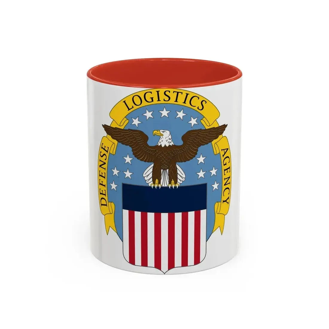 Defense Logistics Agency (U.S. Army) Accent Coffee Mug 11oz Red - Go Mug Yourself