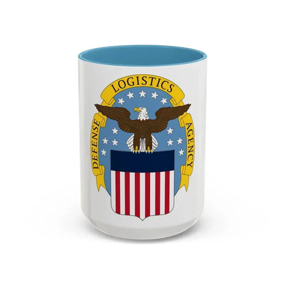 Defense Logistics Agency (U.S. Army) Accent Coffee Mug 15oz Light Blue - Go Mug Yourself