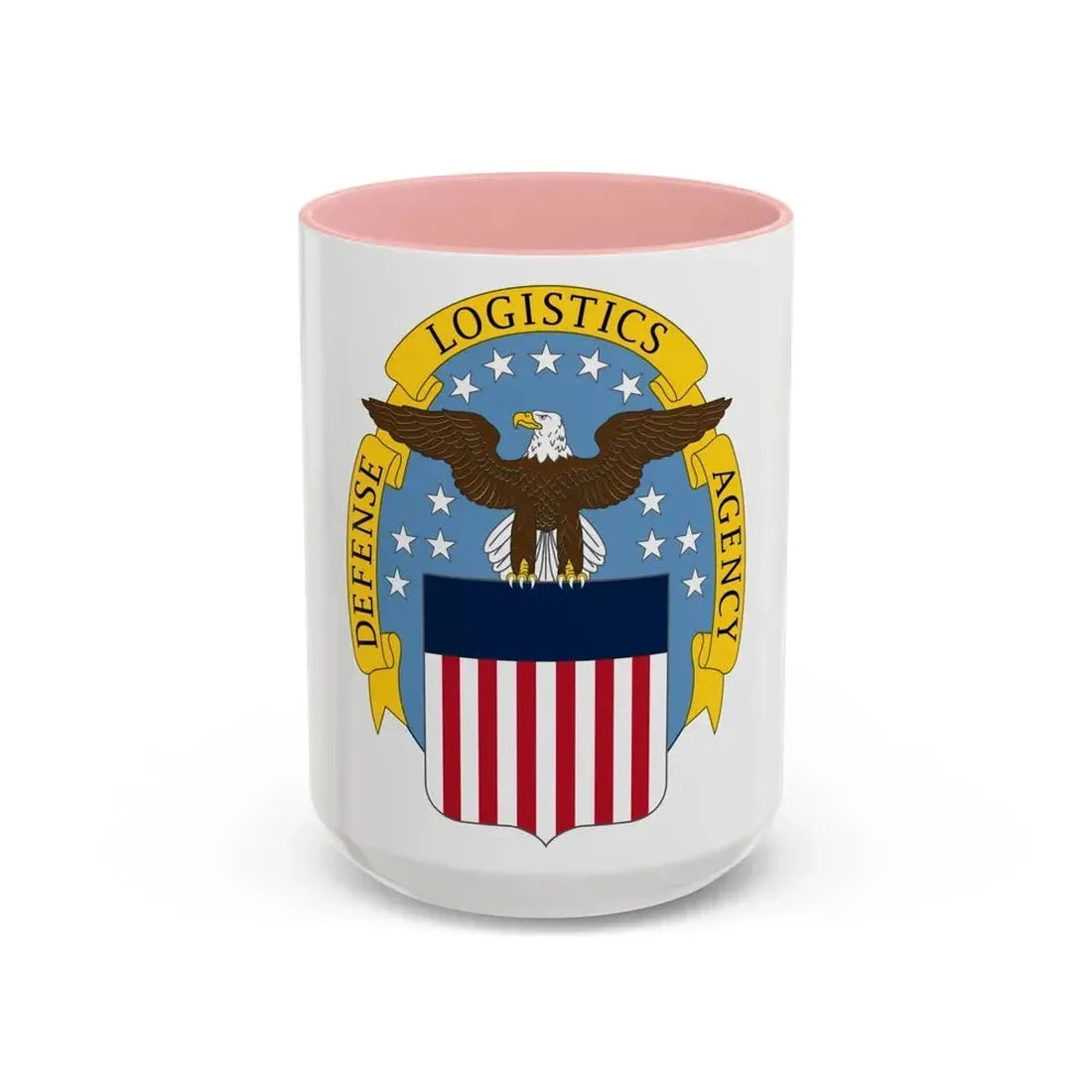 Defense Logistics Agency (U.S. Army) Accent Coffee Mug 15oz Pink - Go Mug Yourself