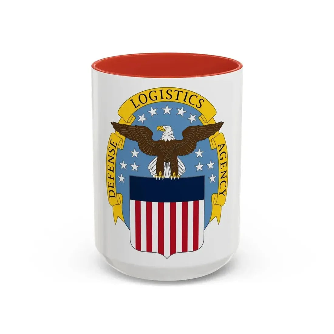 Defense Logistics Agency (U.S. Army) Accent Coffee Mug 15oz Red - Go Mug Yourself