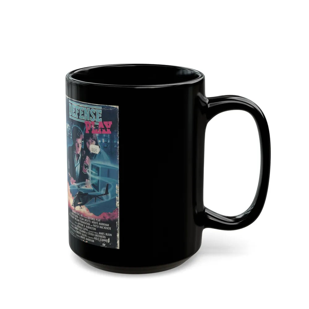 DEFENSE PLAY KODIAK FILMS (VHS COVER) - Black Coffee Mug-Go Mug Yourself