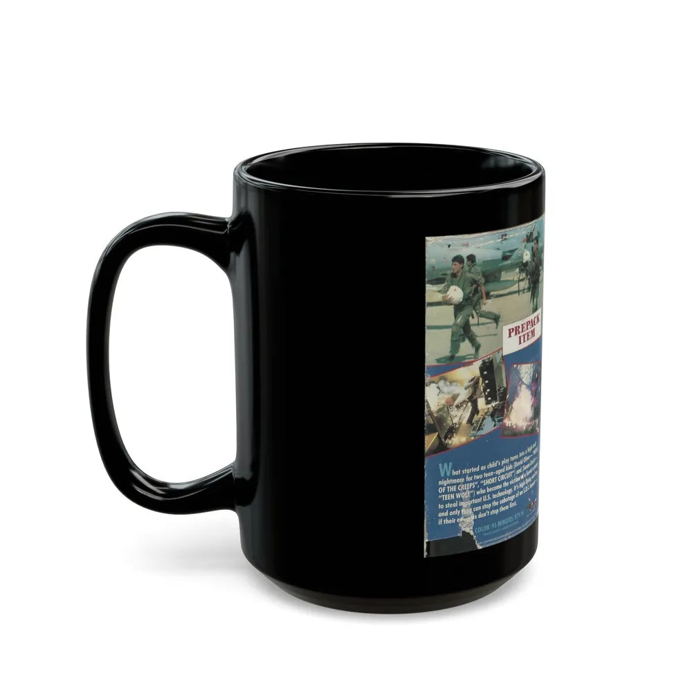 DEFENSE PLAY KODIAK FILMS (VHS COVER) - Black Coffee Mug-Go Mug Yourself