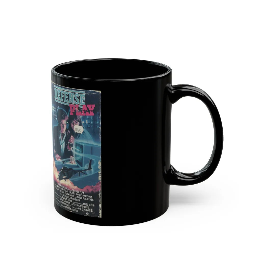 DEFENSE PLAY KODIAK FILMS (VHS COVER) - Black Coffee Mug-Go Mug Yourself