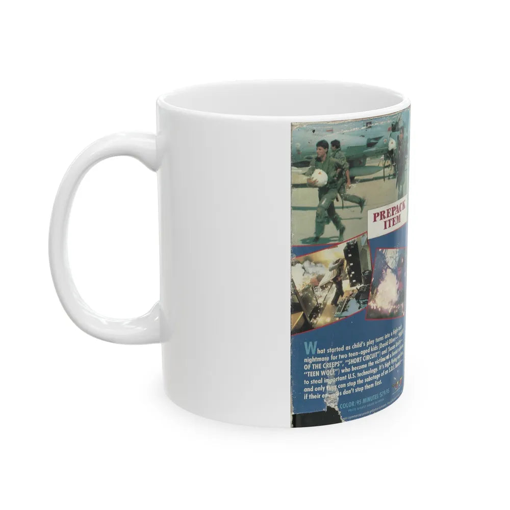 DEFENSE PLAY KODIAK FILMS (VHS COVER) - White Coffee Mug-Go Mug Yourself