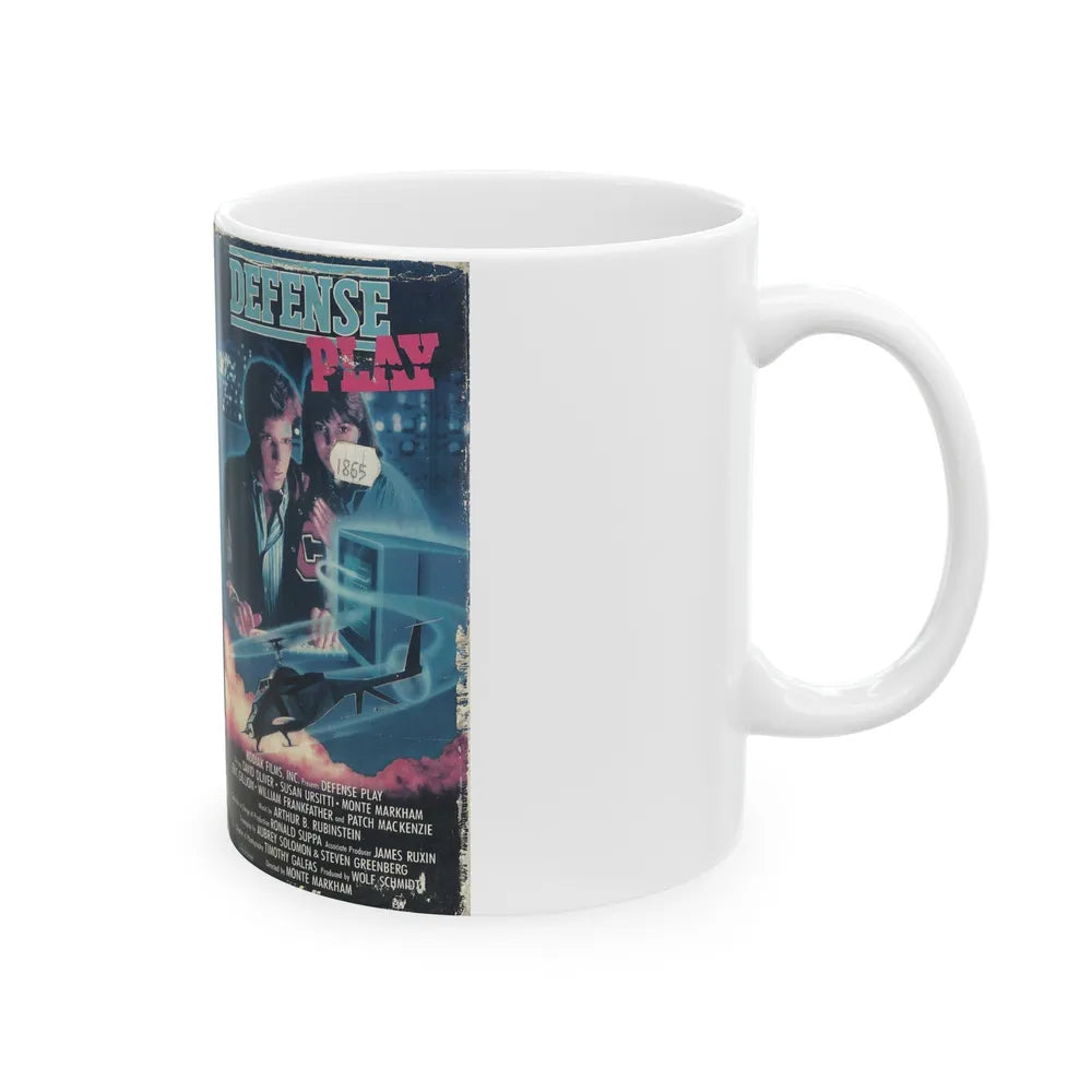 DEFENSE PLAY KODIAK FILMS (VHS COVER) - White Coffee Mug-Go Mug Yourself