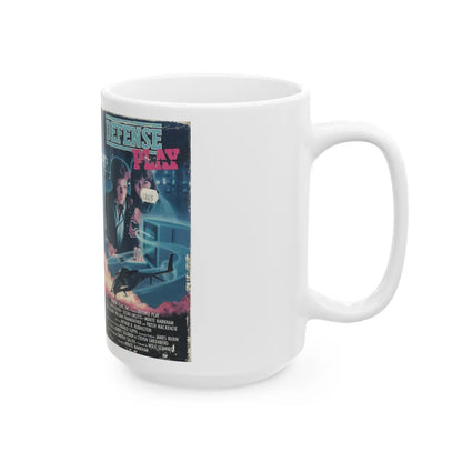 DEFENSE PLAY KODIAK FILMS (VHS COVER) - White Coffee Mug-Go Mug Yourself