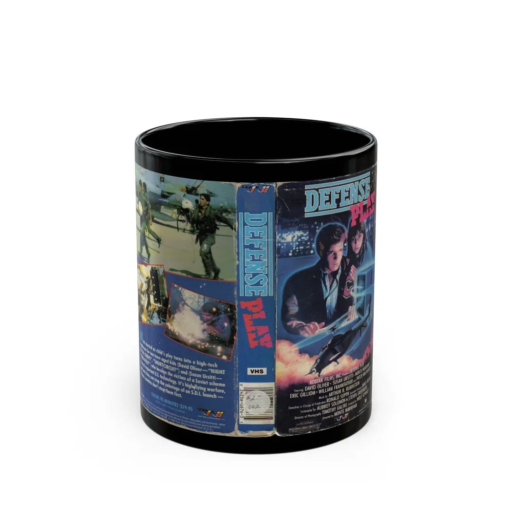 DEFENSE PLAY (VHS COVER) - Black Coffee Mug-11oz-Go Mug Yourself