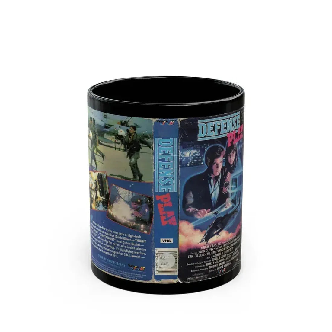 DEFENSE PLAY (VHS COVER) - Black Coffee Mug 11oz - Go Mug Yourself