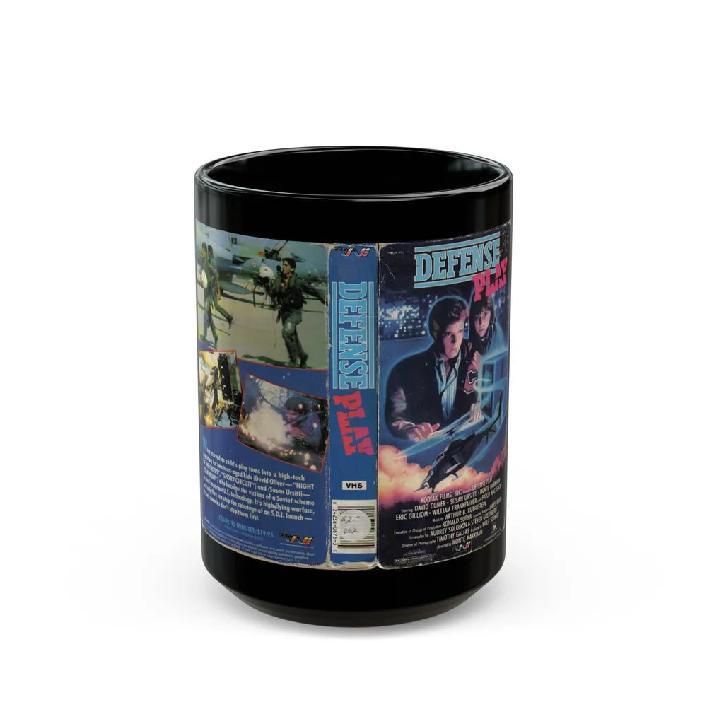 DEFENSE PLAY (VHS COVER) - Black Coffee Mug-15oz-Go Mug Yourself