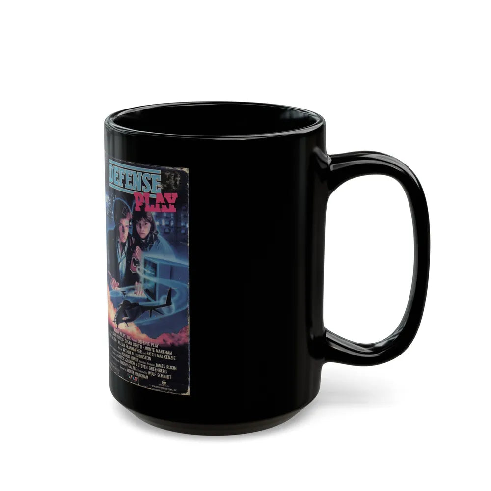 DEFENSE PLAY (VHS COVER) - Black Coffee Mug-Go Mug Yourself