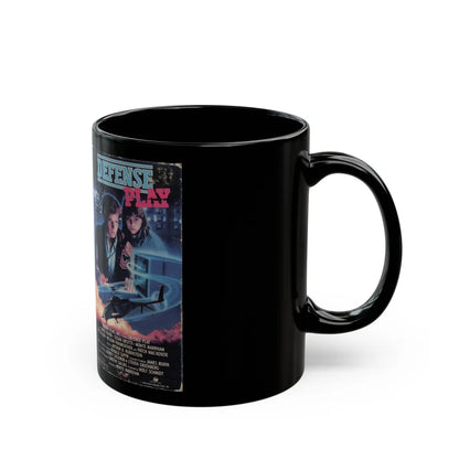 DEFENSE PLAY (VHS COVER) - Black Coffee Mug-Go Mug Yourself