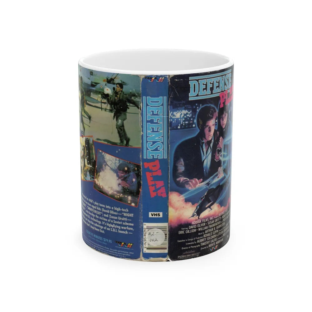 DEFENSE PLAY (VHS COVER) - White Coffee Mug-11oz-Go Mug Yourself