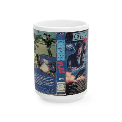 DEFENSE PLAY (VHS COVER) - White Coffee Mug 15oz - Go Mug Yourself